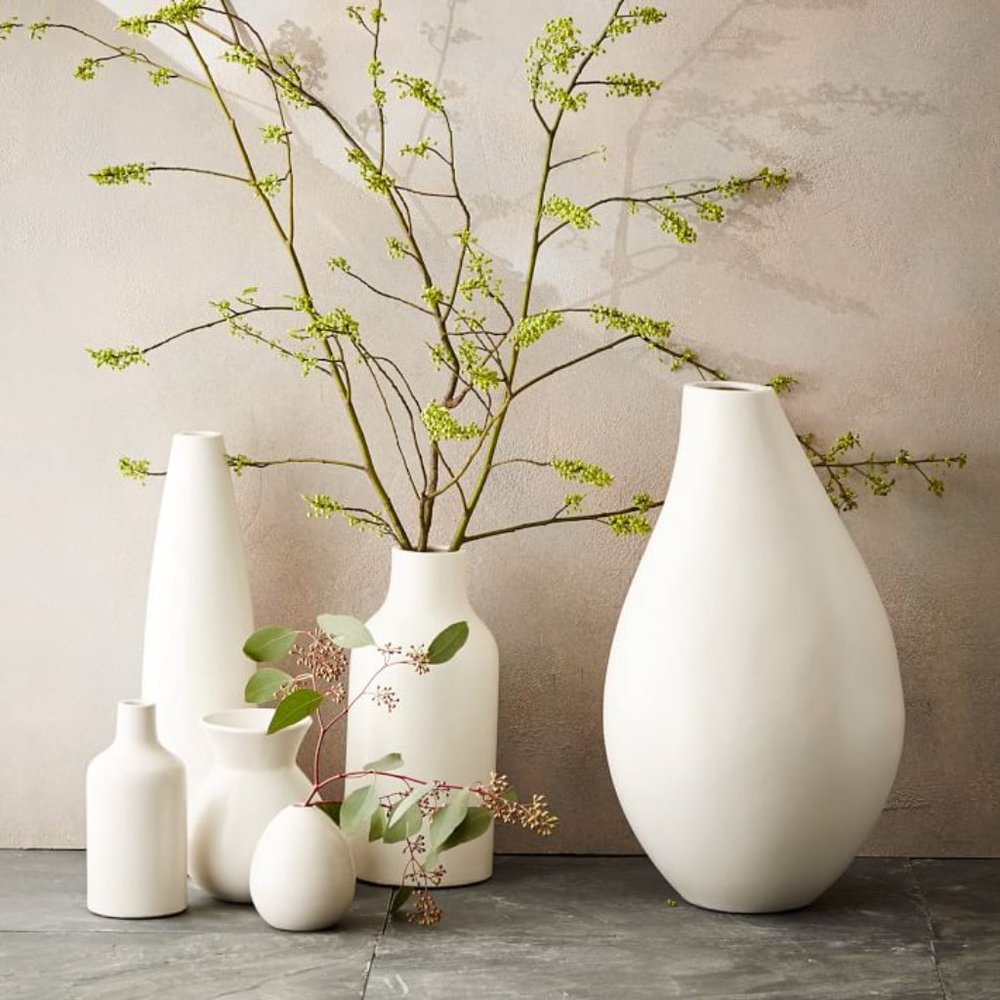 New White Bottle Vase